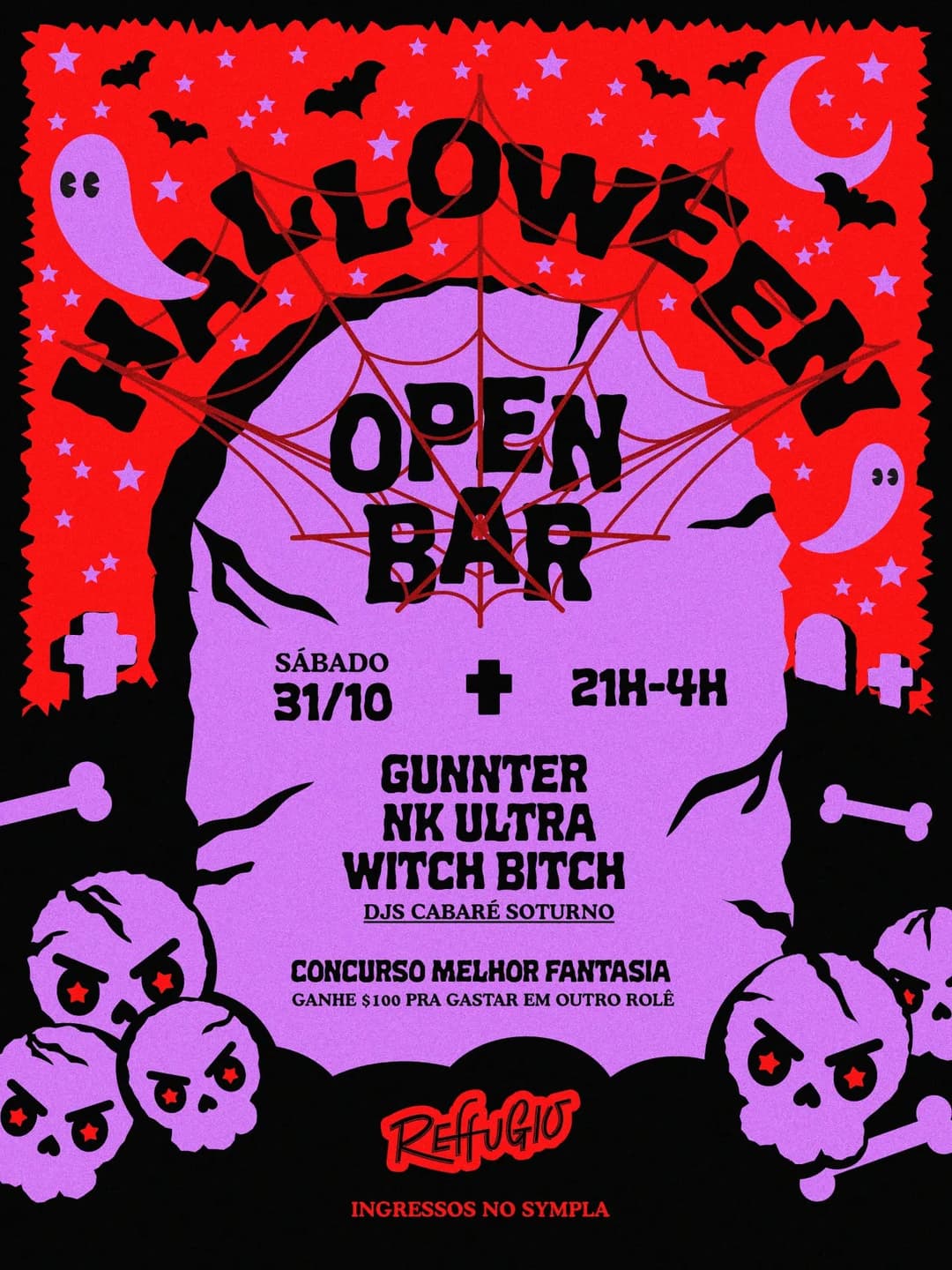 Flyer de Gunnter, Nk Ultra e Witch Bitch