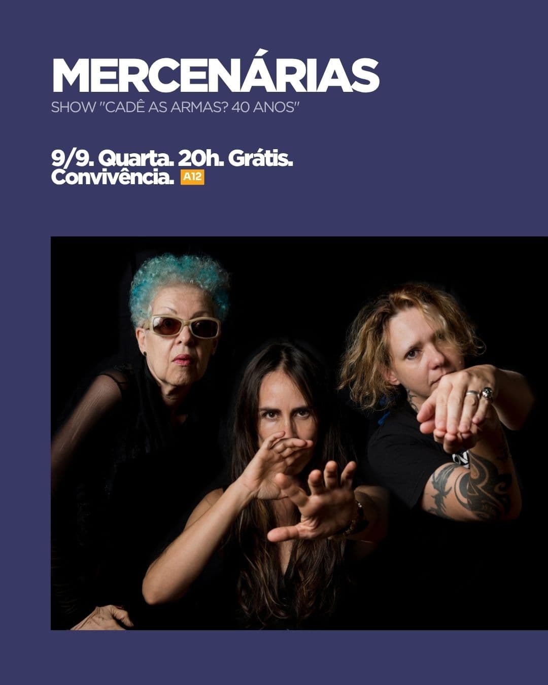 Flyer de Mercenárias