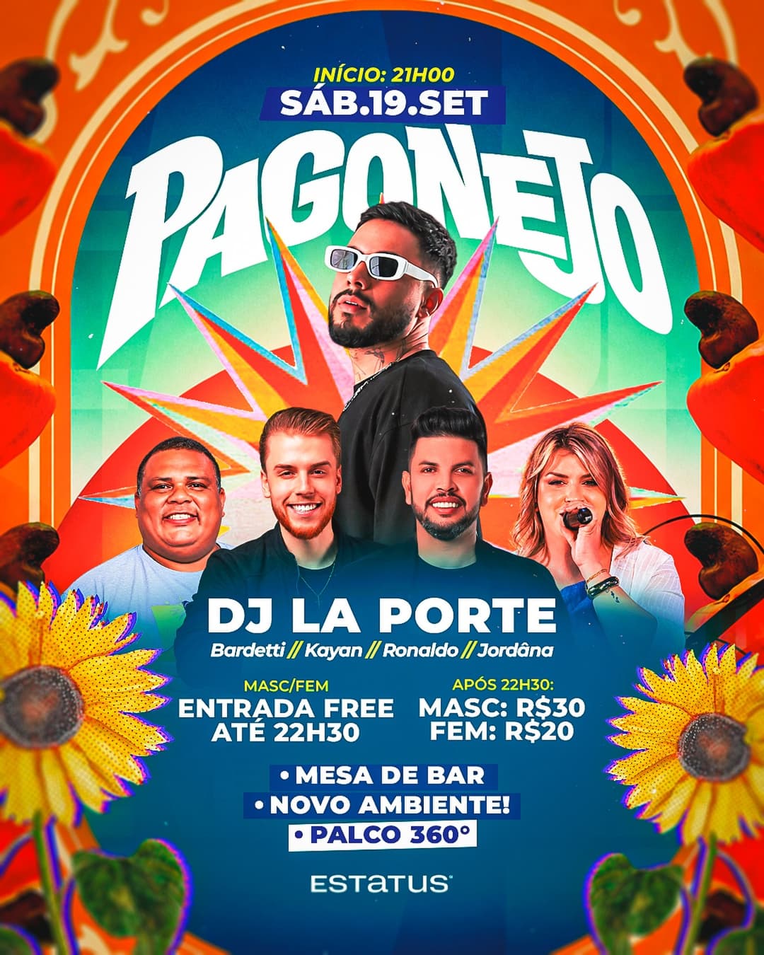 Flyer de Ronaldo da Paz, Kayan Meazza Marx e mais 4 artistas