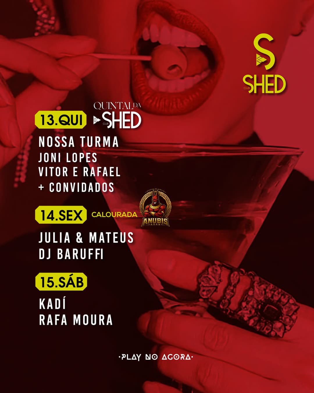 Flyer de Júlia e Mateus, Joni Lopes e Vitor e Rafael