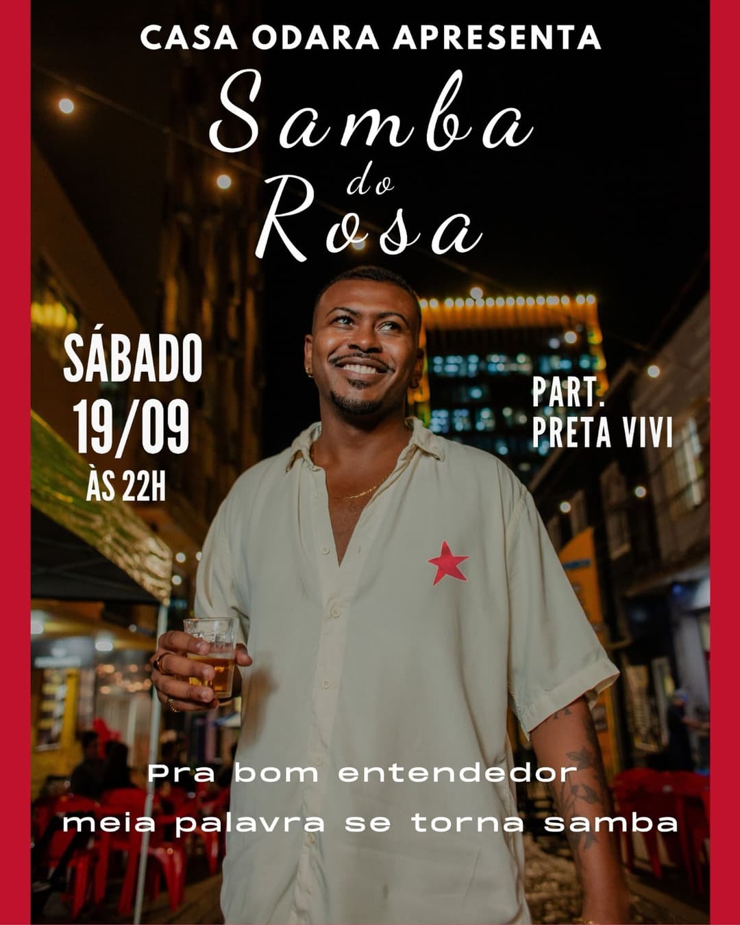 Flyer de Gabriel Rosa e Preta Vivi