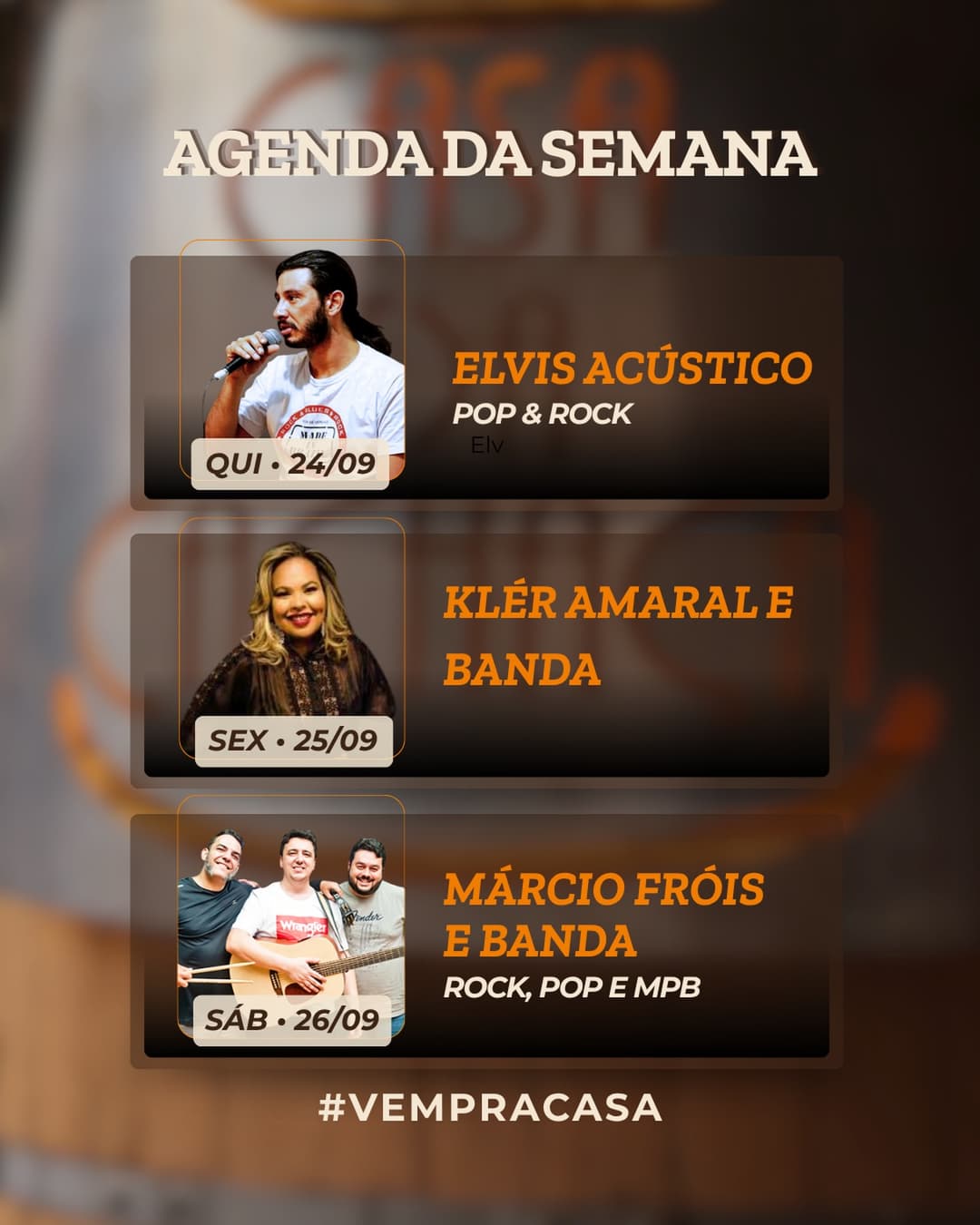 Flyer de Márcio Fróis e Banda
