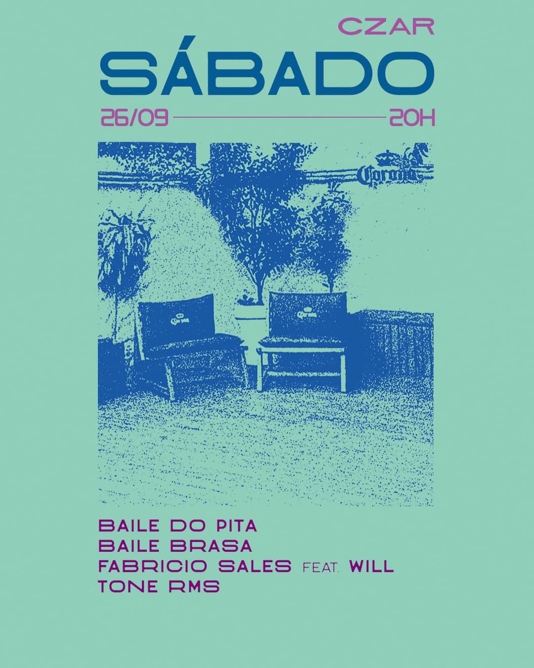 Flyer de Fabrício Sales, William Costa e mais 4 artistas
