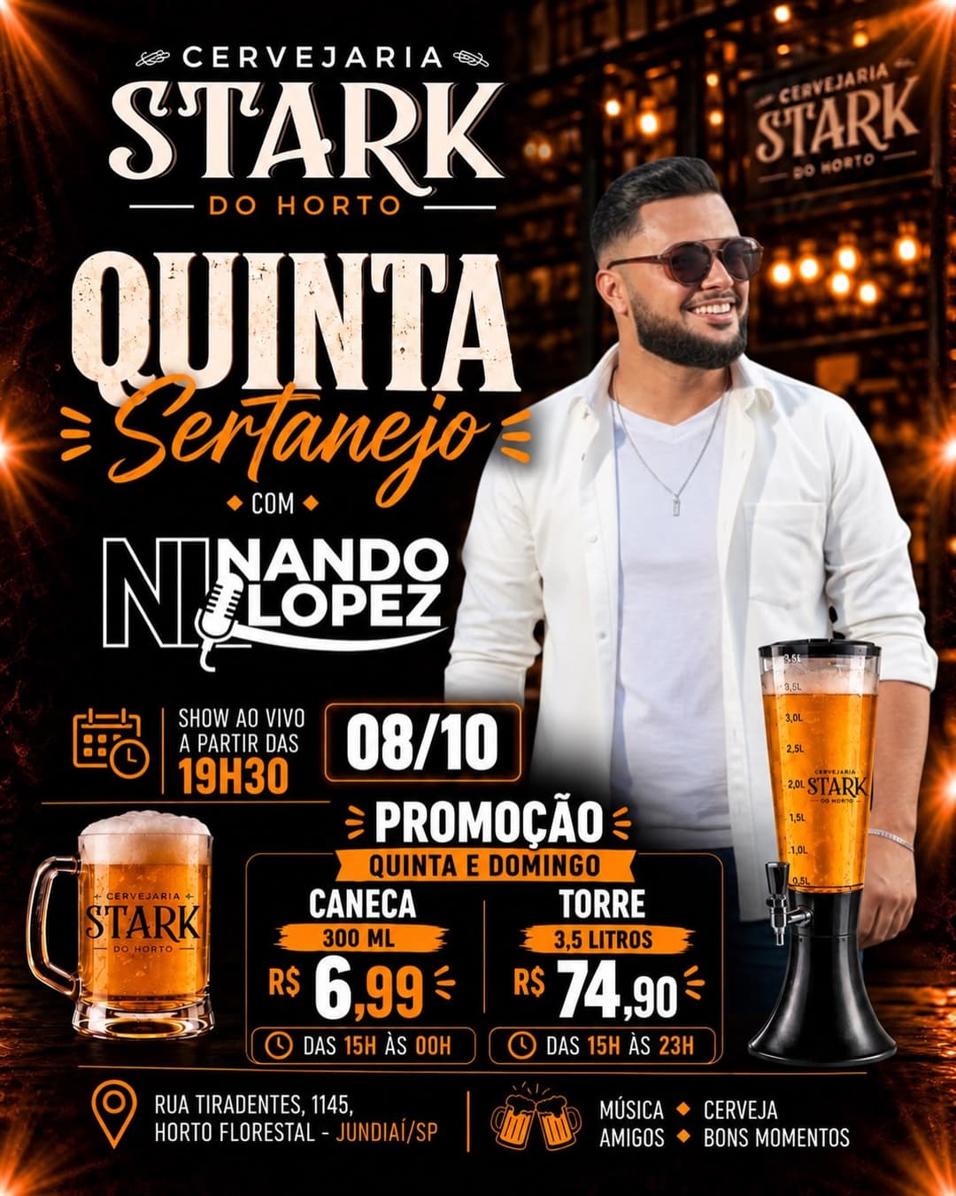 Flyer de Nando Lopez