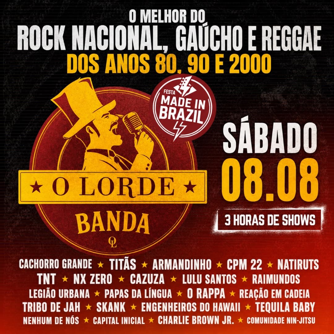 Flyer de Banda O Lorde
