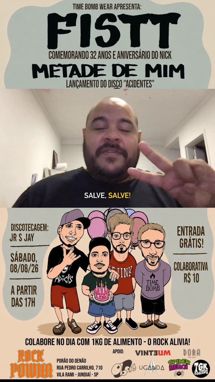 Flyer de Metade de Mim e Fistt