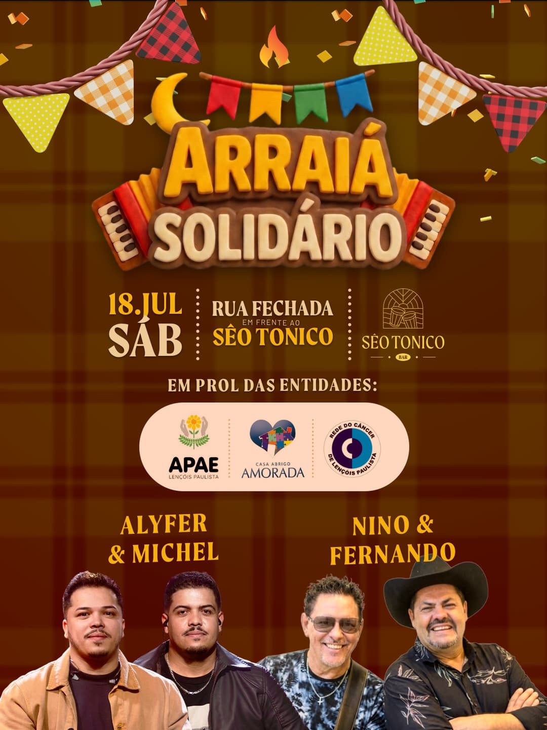 Flyer de Alyfer & Michel e Nino & Fernando