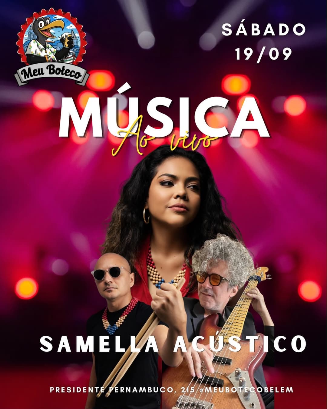 Flyer de Samella Acústico