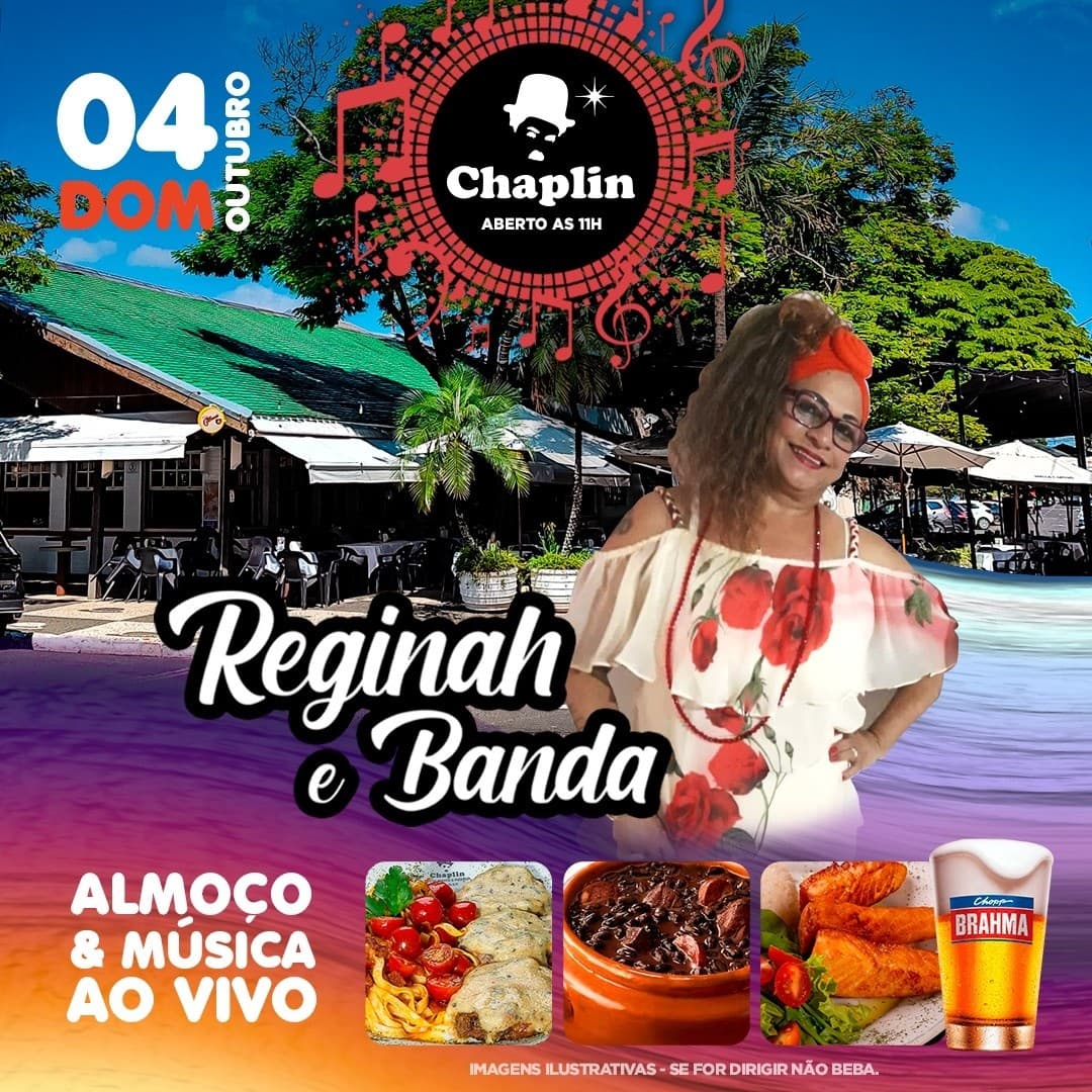 Flyer de Reginah e Banda e Rock3Bite