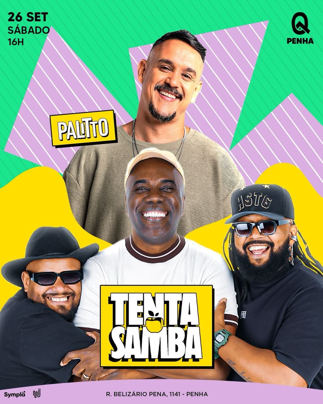 Flyer de Palitto e Tenta Samba