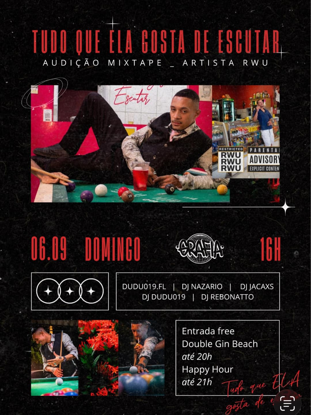 Flyer de DUDU019.FL e DJ NAZARIO
