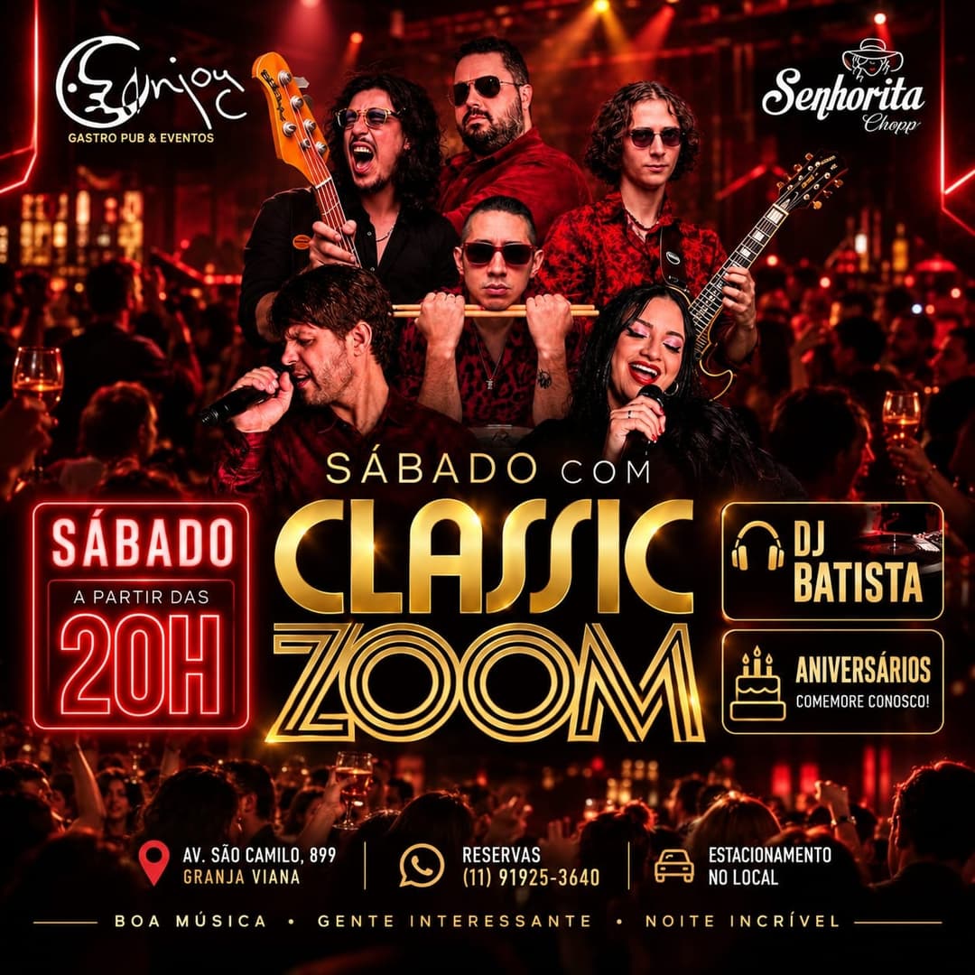 Flyer de Classic Zoom e DJ Batista