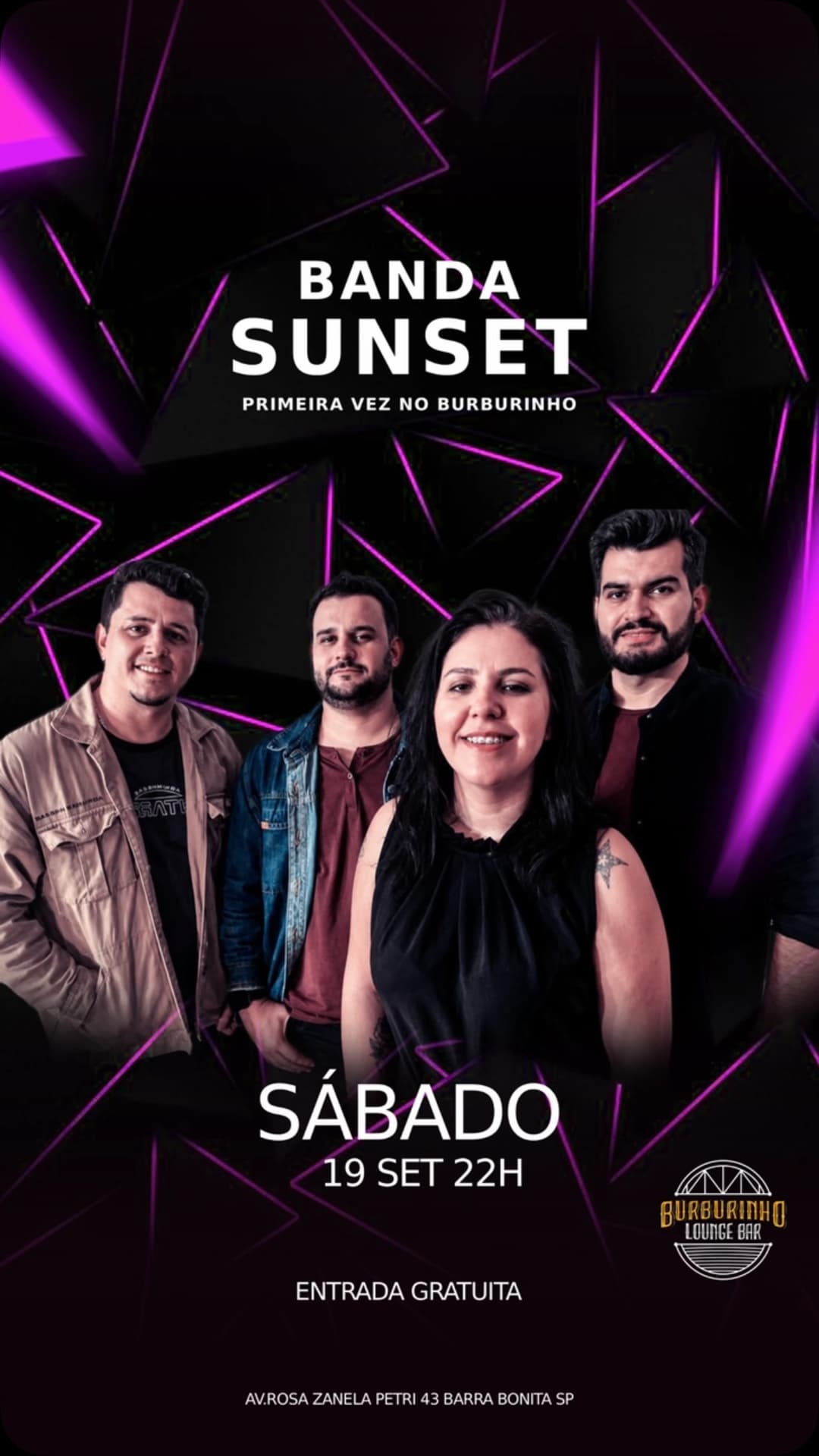 Flyer de Banda Sunset