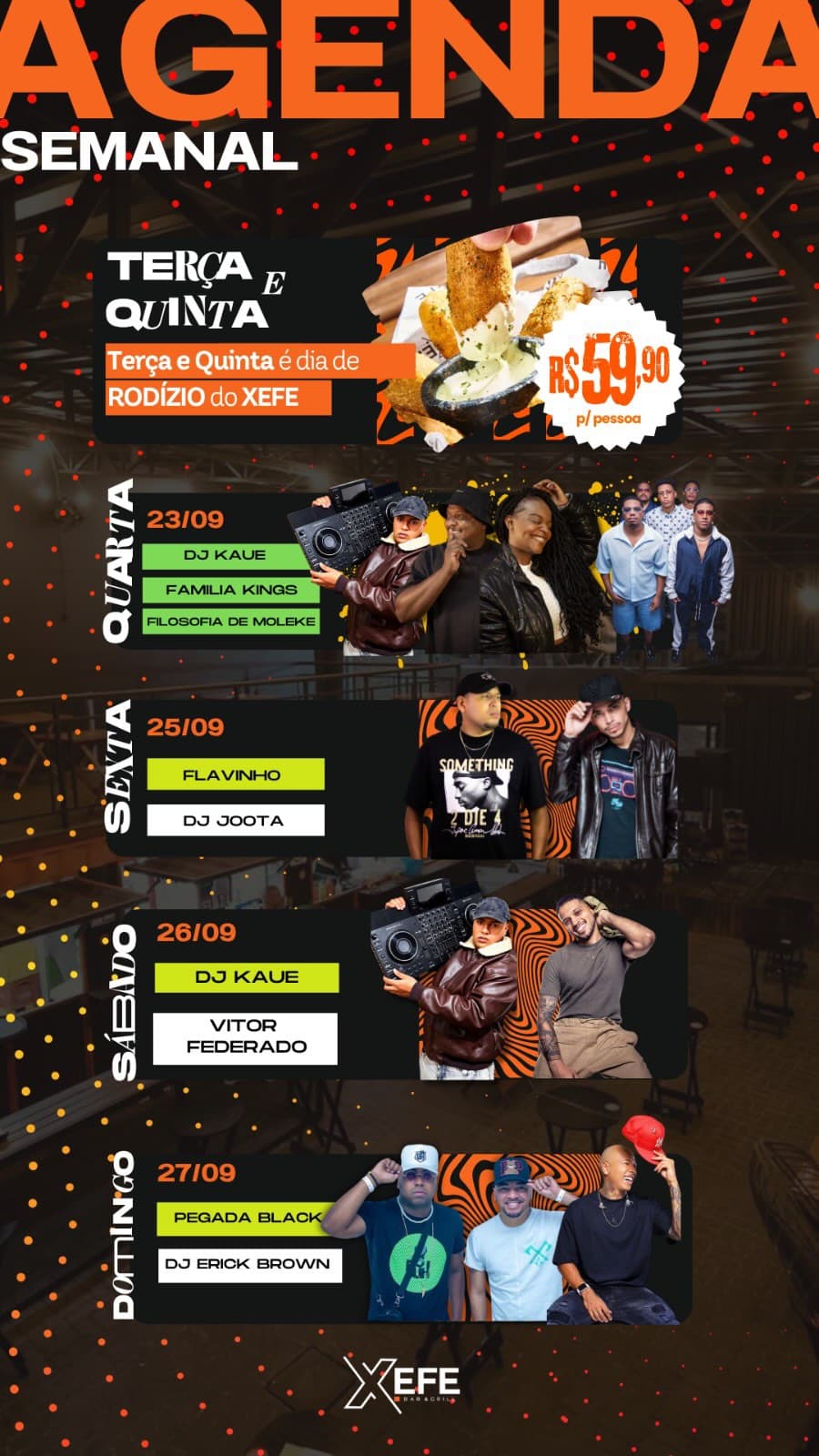 Flyer de DJ Kauê Rocha e VITOR FEDERADO