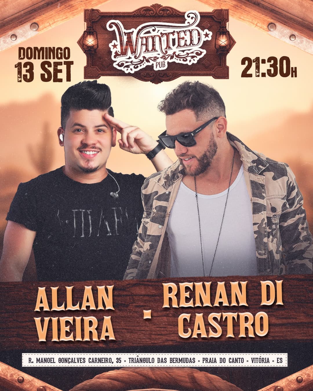 Flyer de Allan Vieira e Renan Di Castro