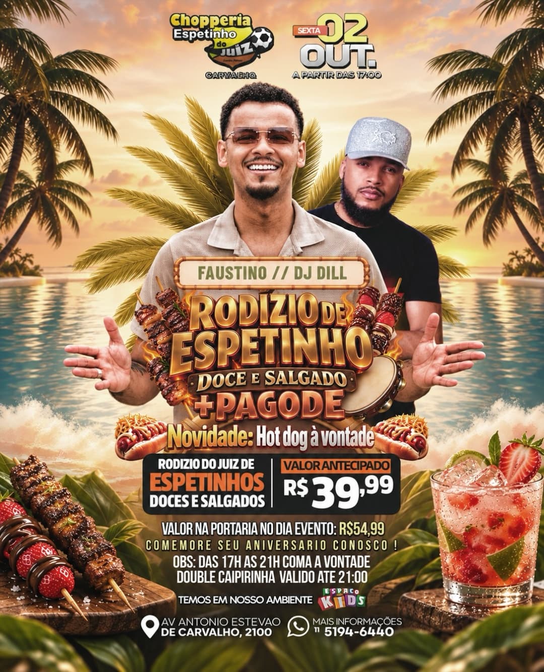 Flyer de Faustino e Dj Dill