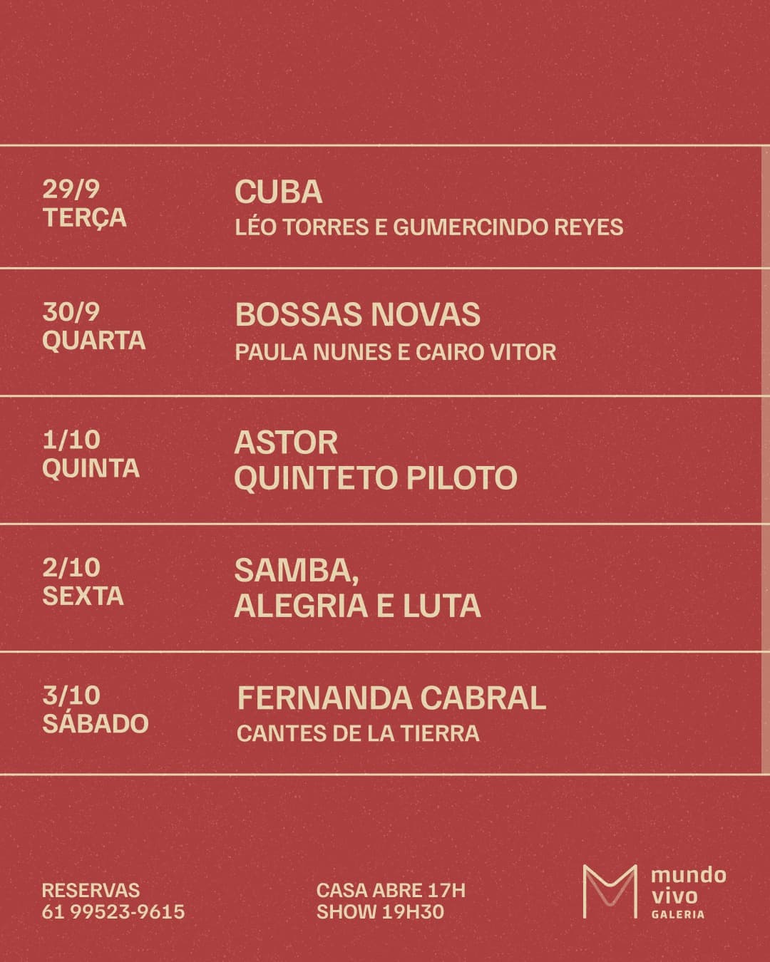 Flyer de Anahi Nogueira