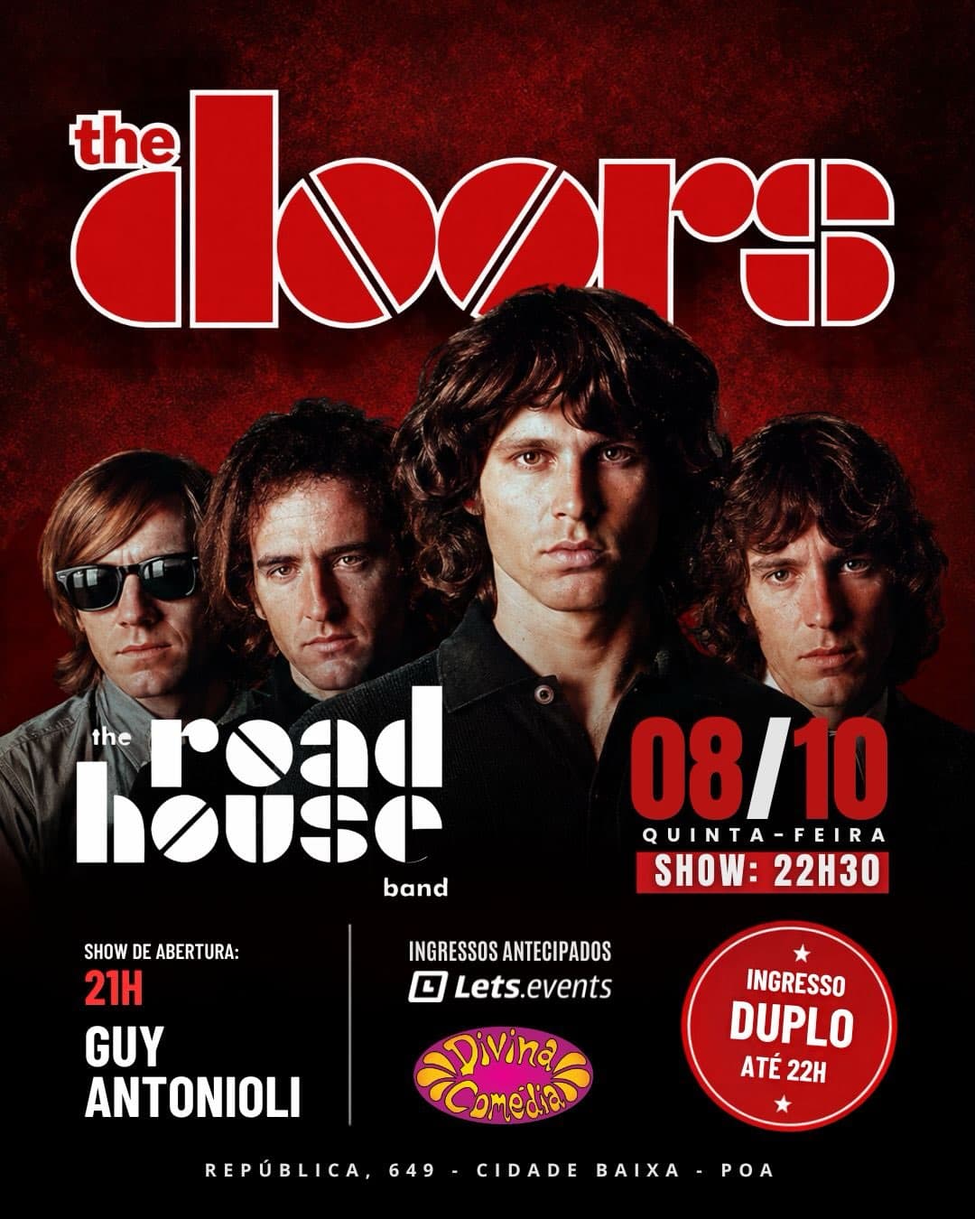 Flyer de Guy Antonioli e Roadhouse Band
