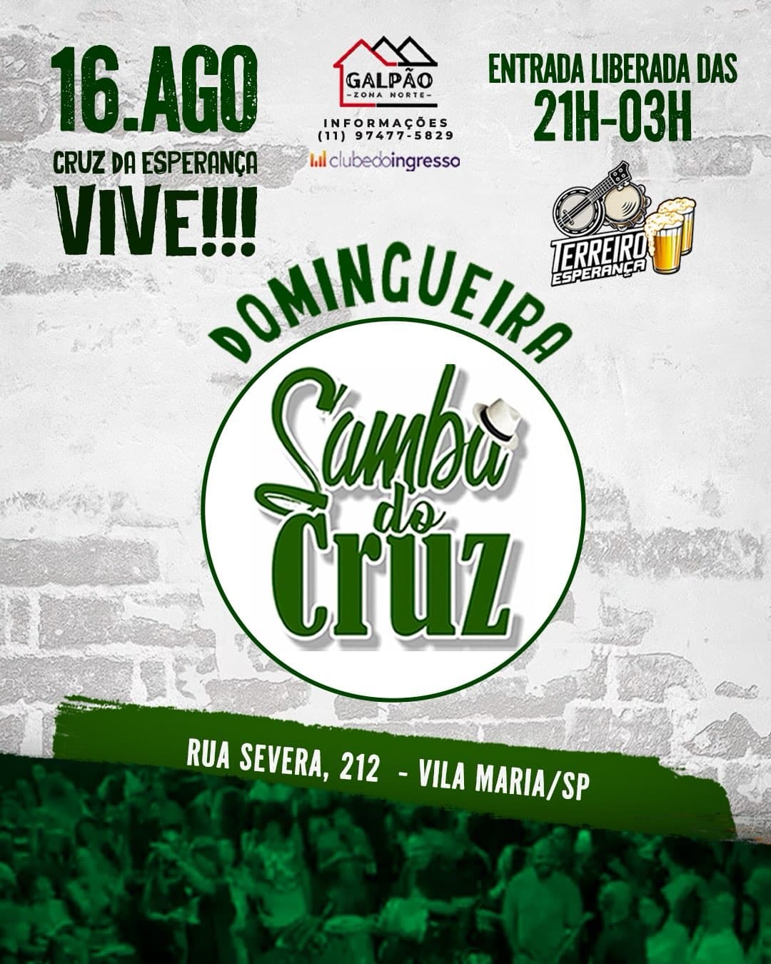 Flyer de resenhadotiti e sambadocruz