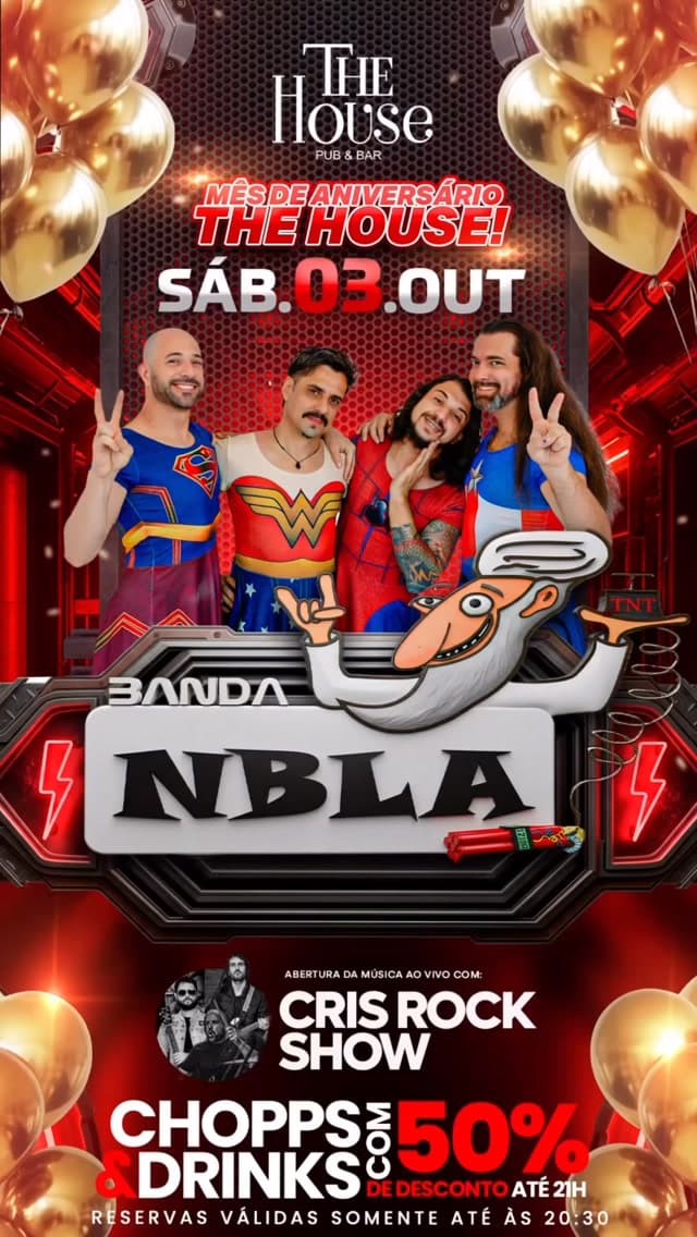 Flyer de NBLA e Cris Rock Show