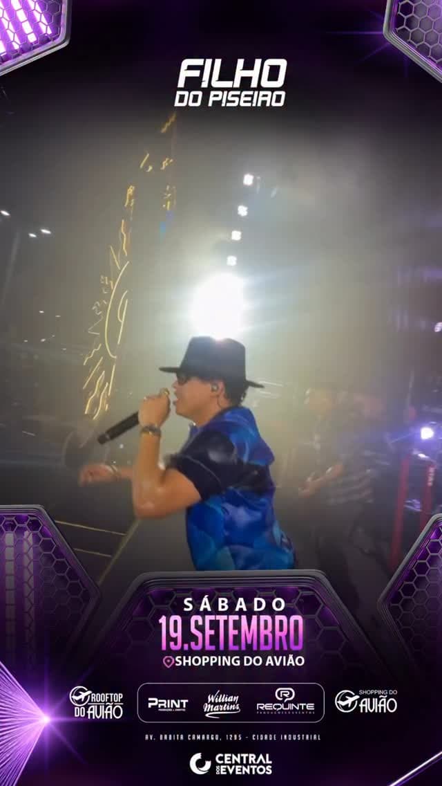 Flyer de Filho do Piseiro, Fábio Teclas, DJ Peunas e Pegada de Peão