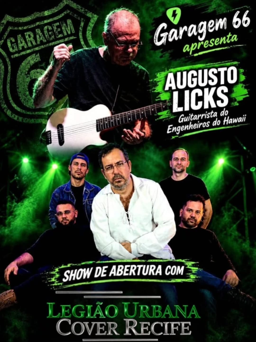 Flyer de Legião Urbana Cover e Augusto Licks