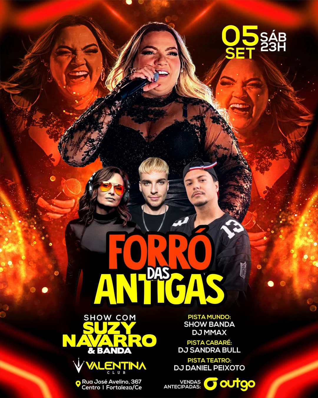 Flyer de Suzy Navarro & Banda, DJ MMax e mais 2 artistas