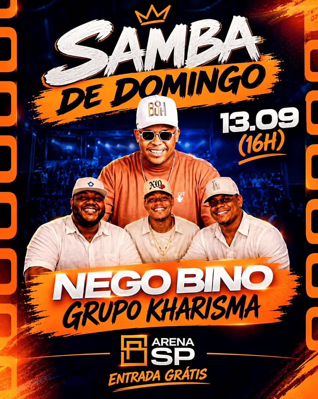 Flyer de Nego Bino e Grupo Kharisma