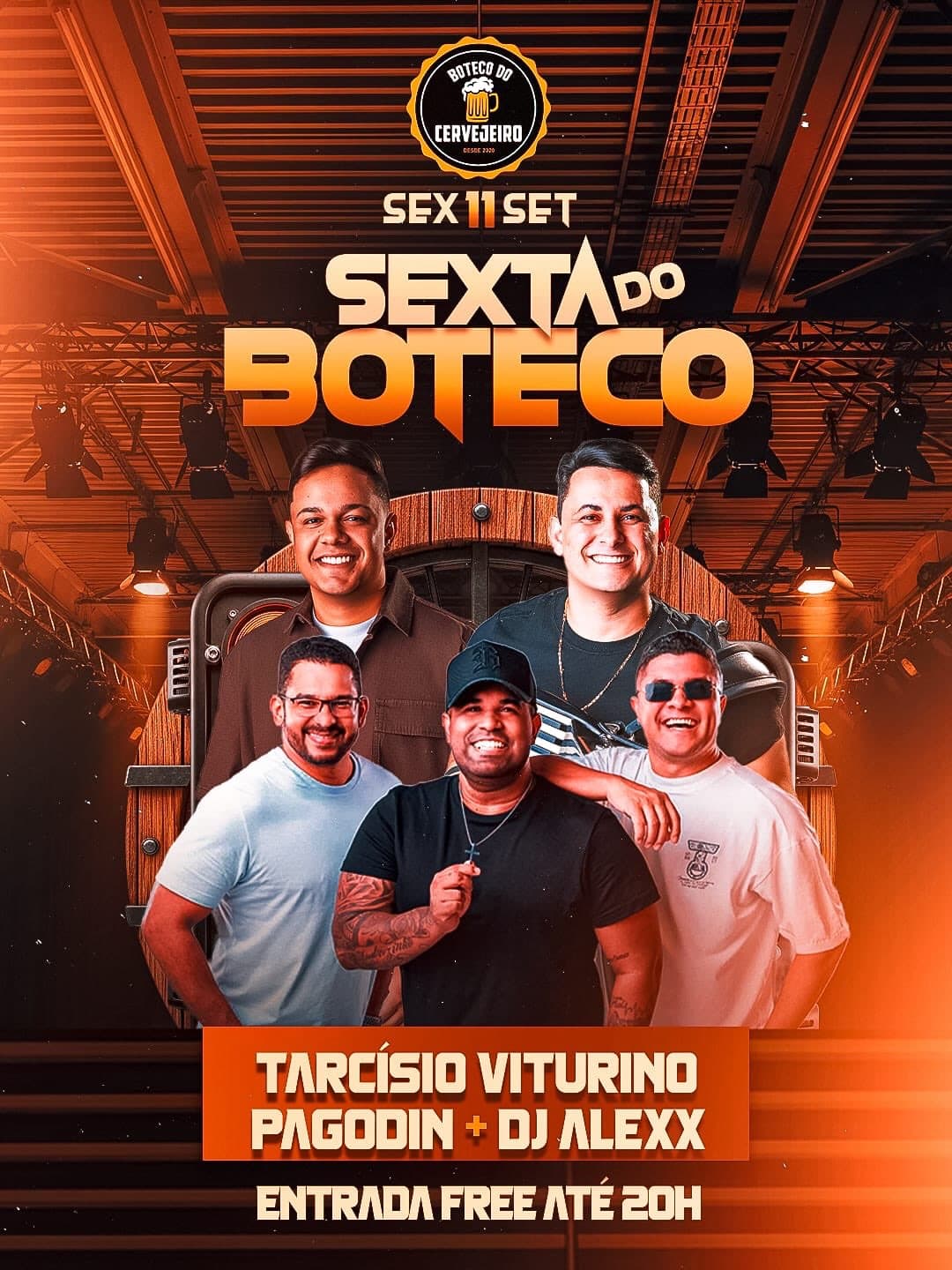 Flyer de Tarcísio Viturino, Pagodin e DJ Alexx