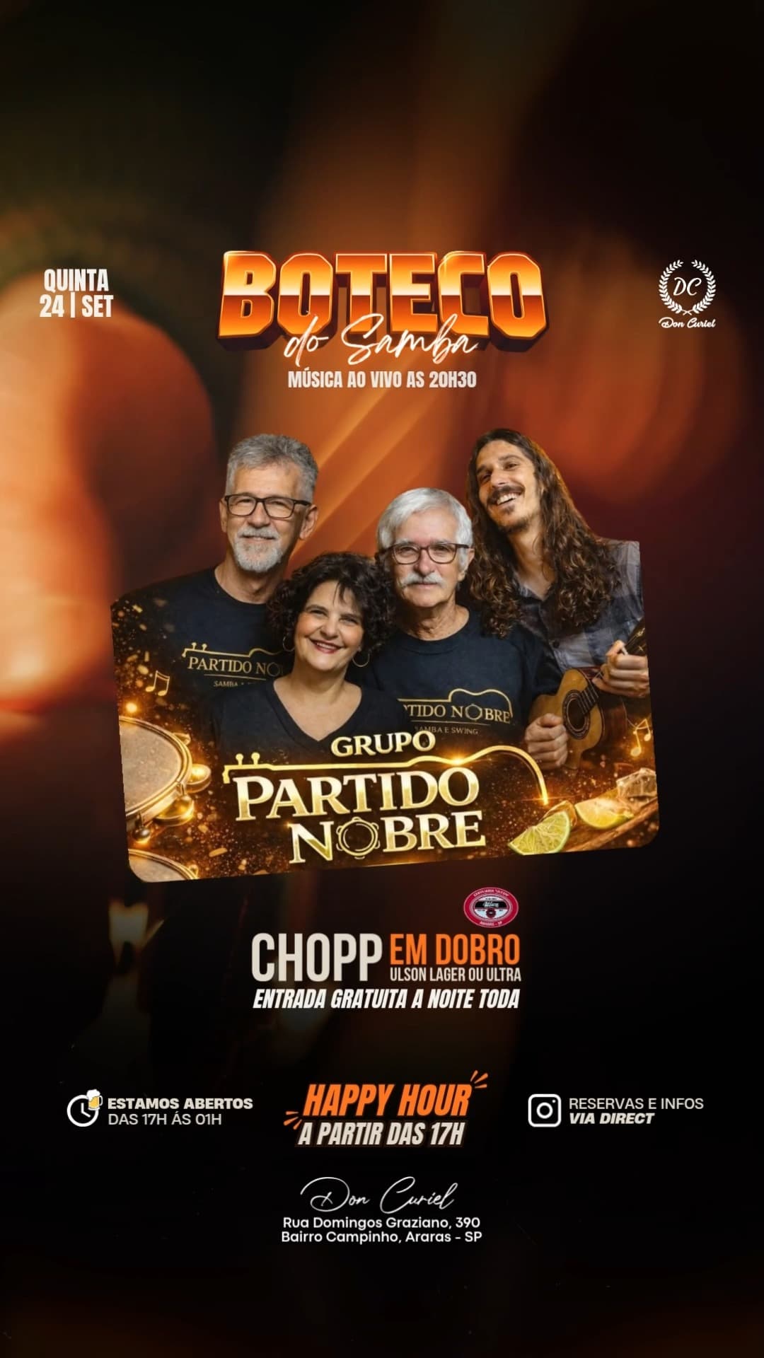 Flyer de Samba do Partido Nobre