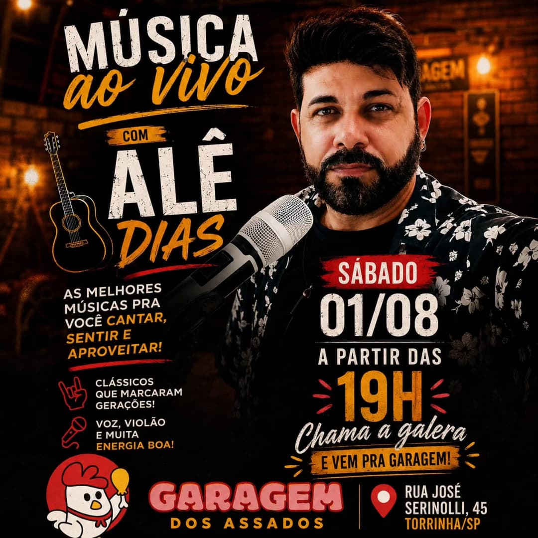 Flyer de Alê Dias