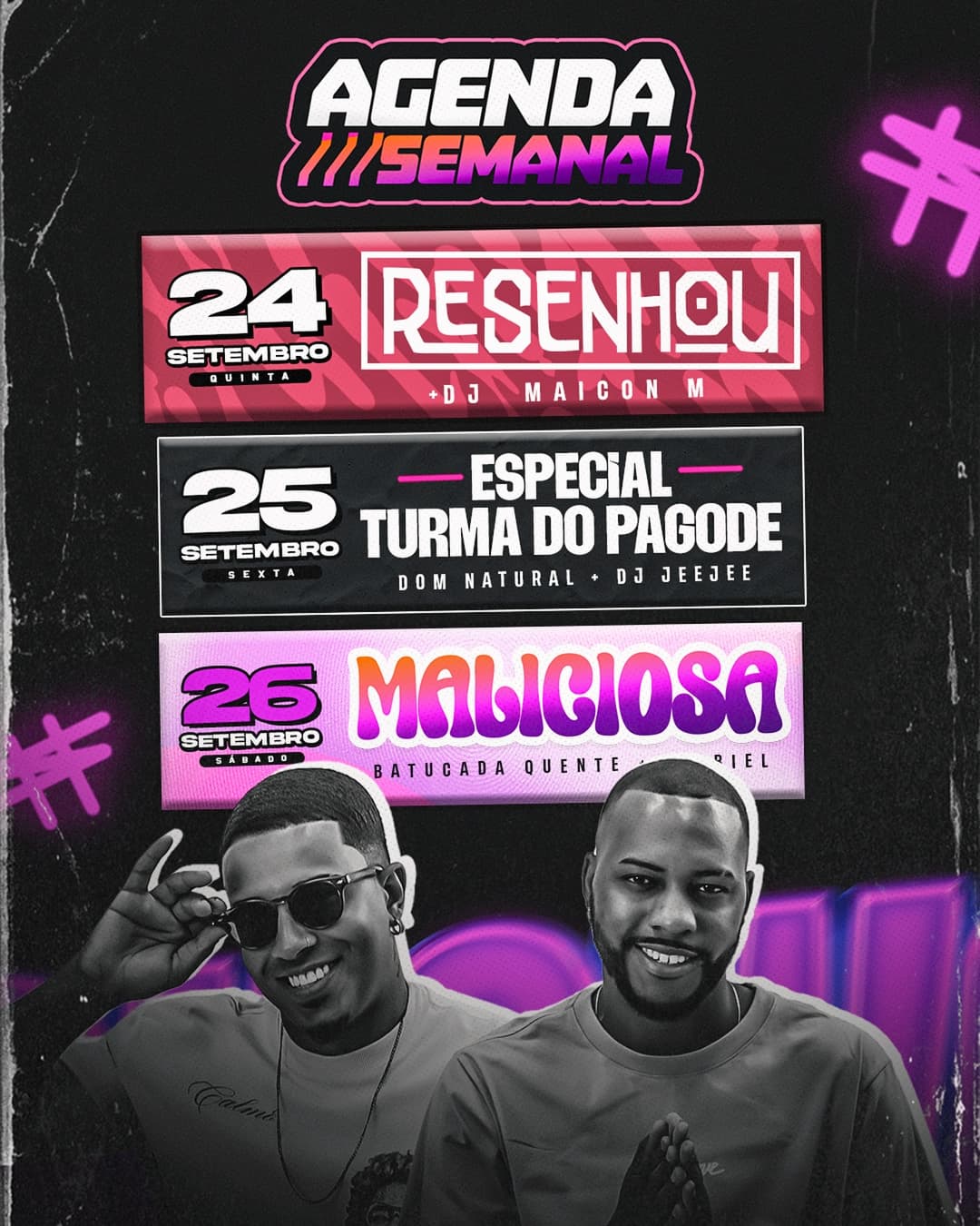 Flyer de Batucada Quente e Biel