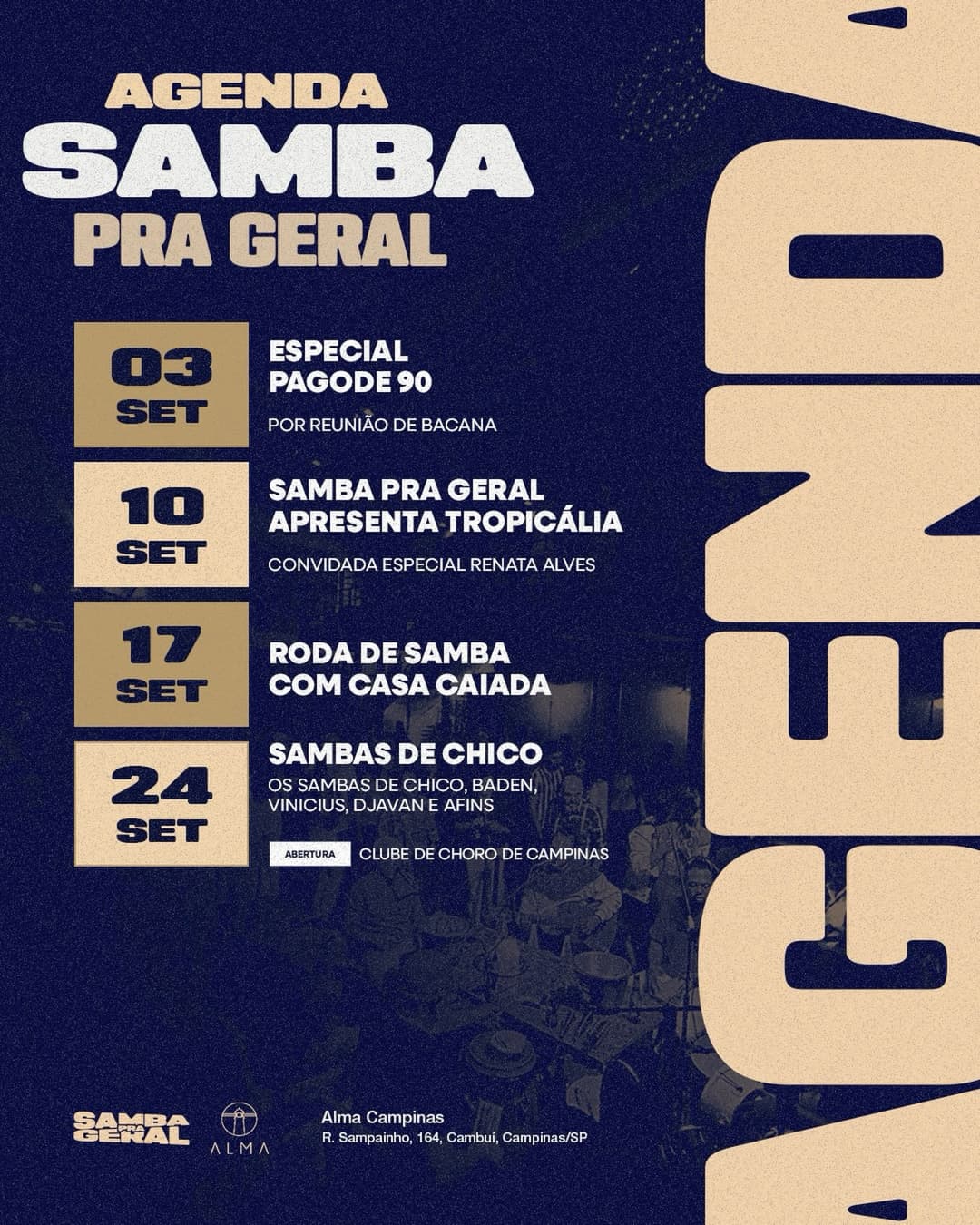 Flyer de Casa Caiada e Renata Alves