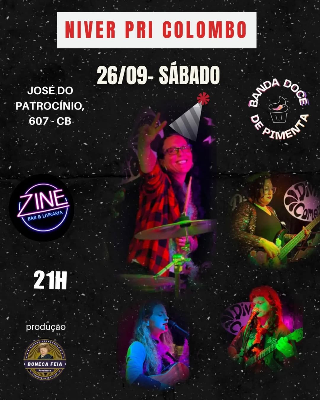 Flyer de Banda Doce de Pimenta