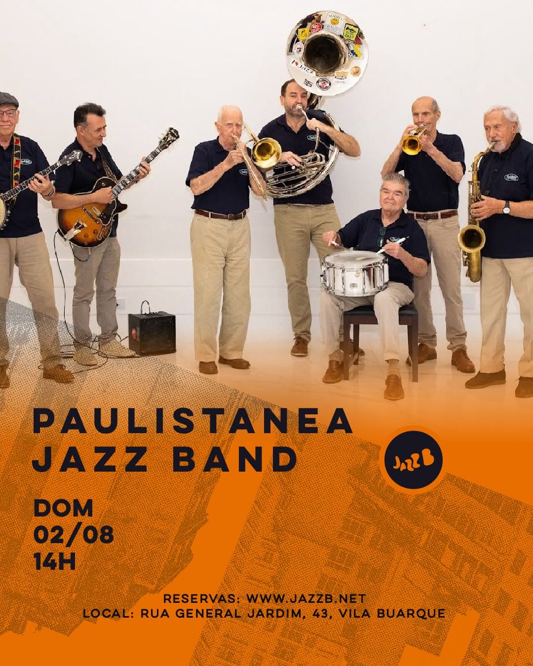 Flyer de Paulistânea Jazz Band