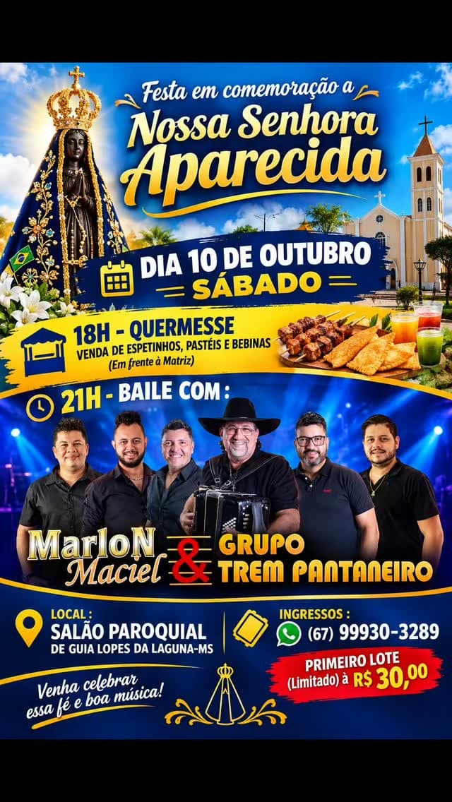 Flyer de Grupo Trem Pantaneiro e Marlon Maciel