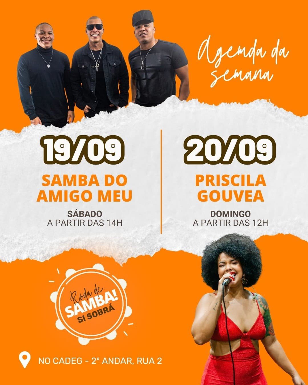 Flyer de Priscila Gouvea