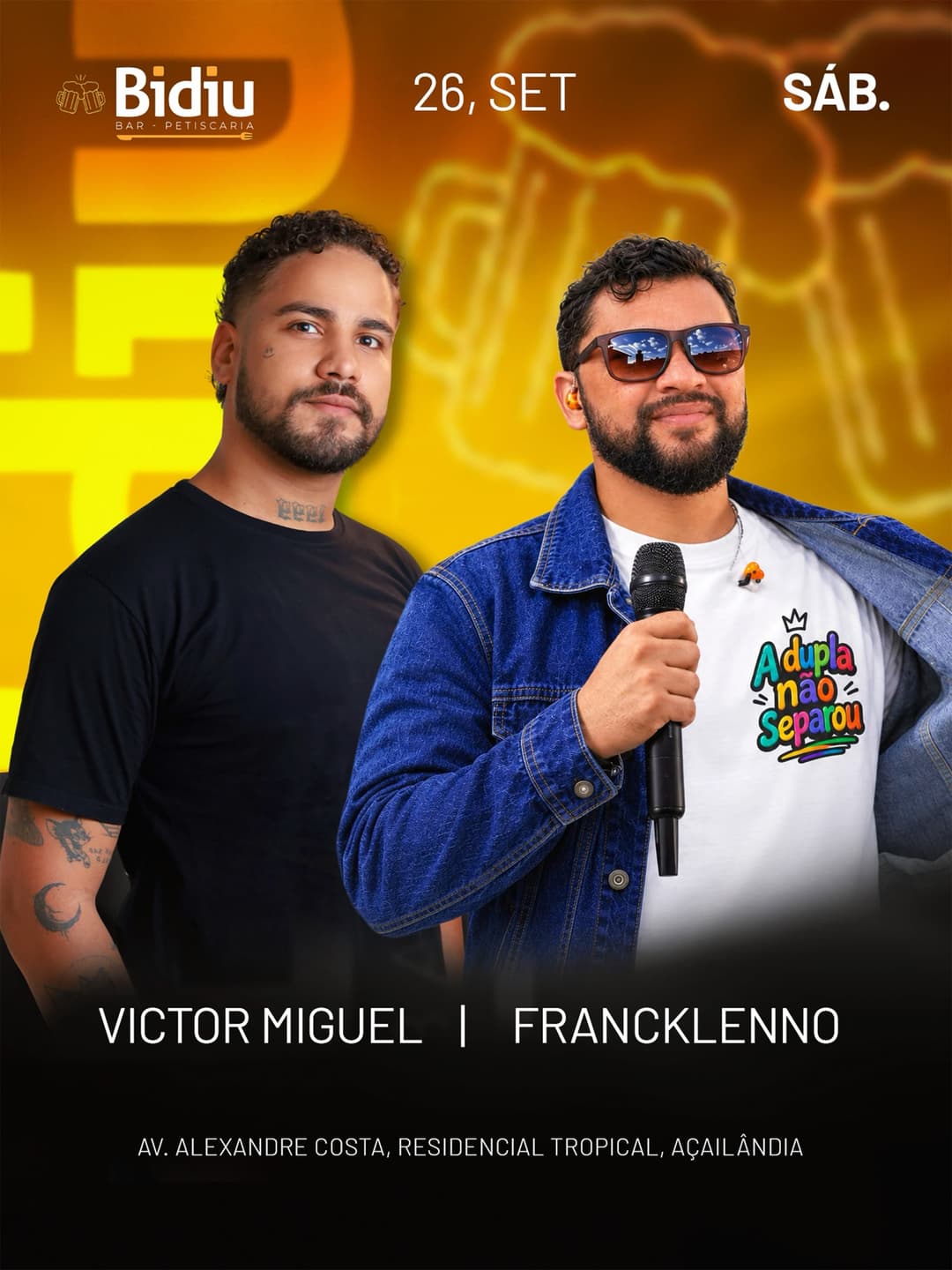 Flyer de Victor Miguel e Francklenno