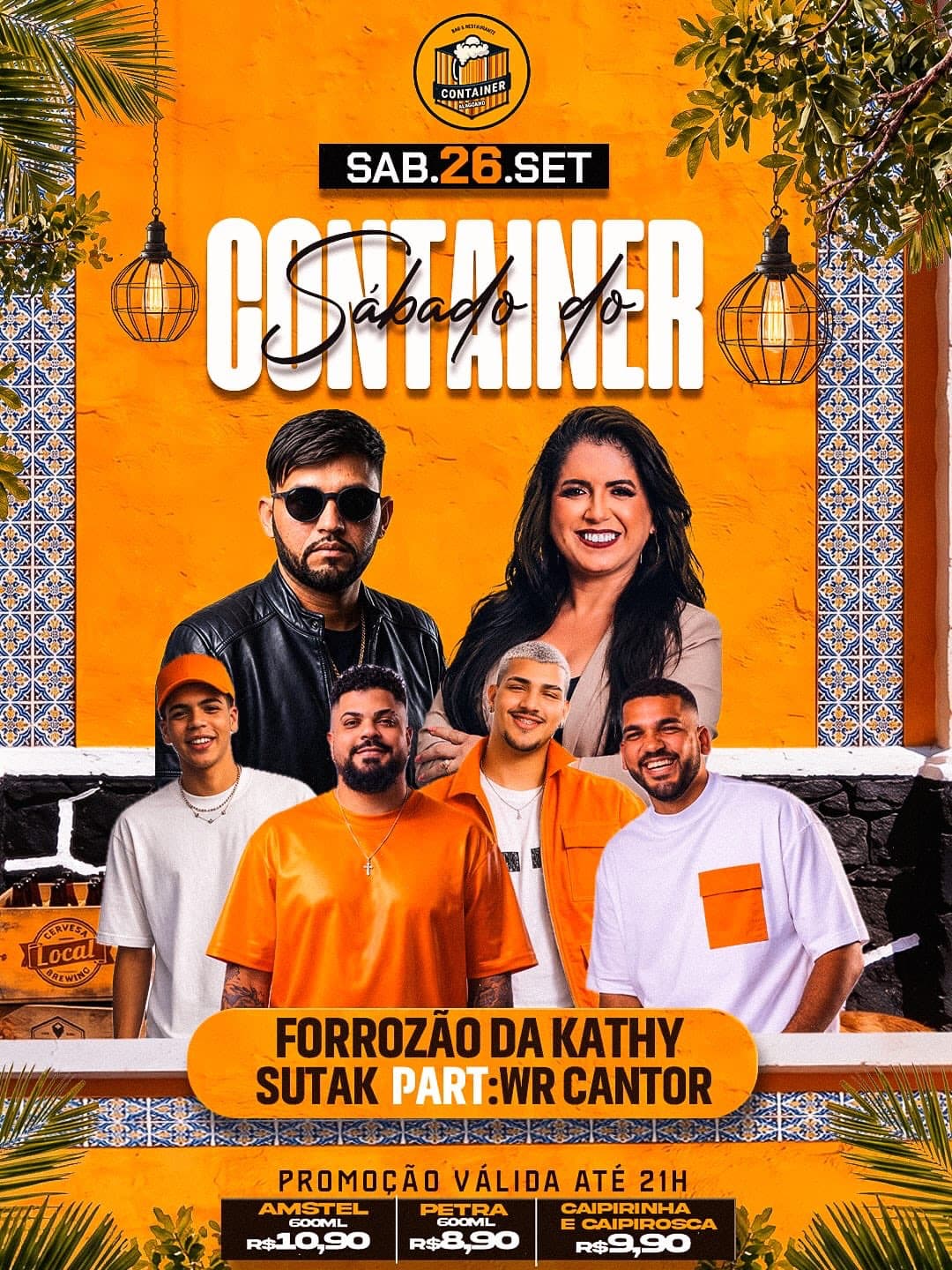Flyer de Sutak, WR cantor e Forrozão da Kathy