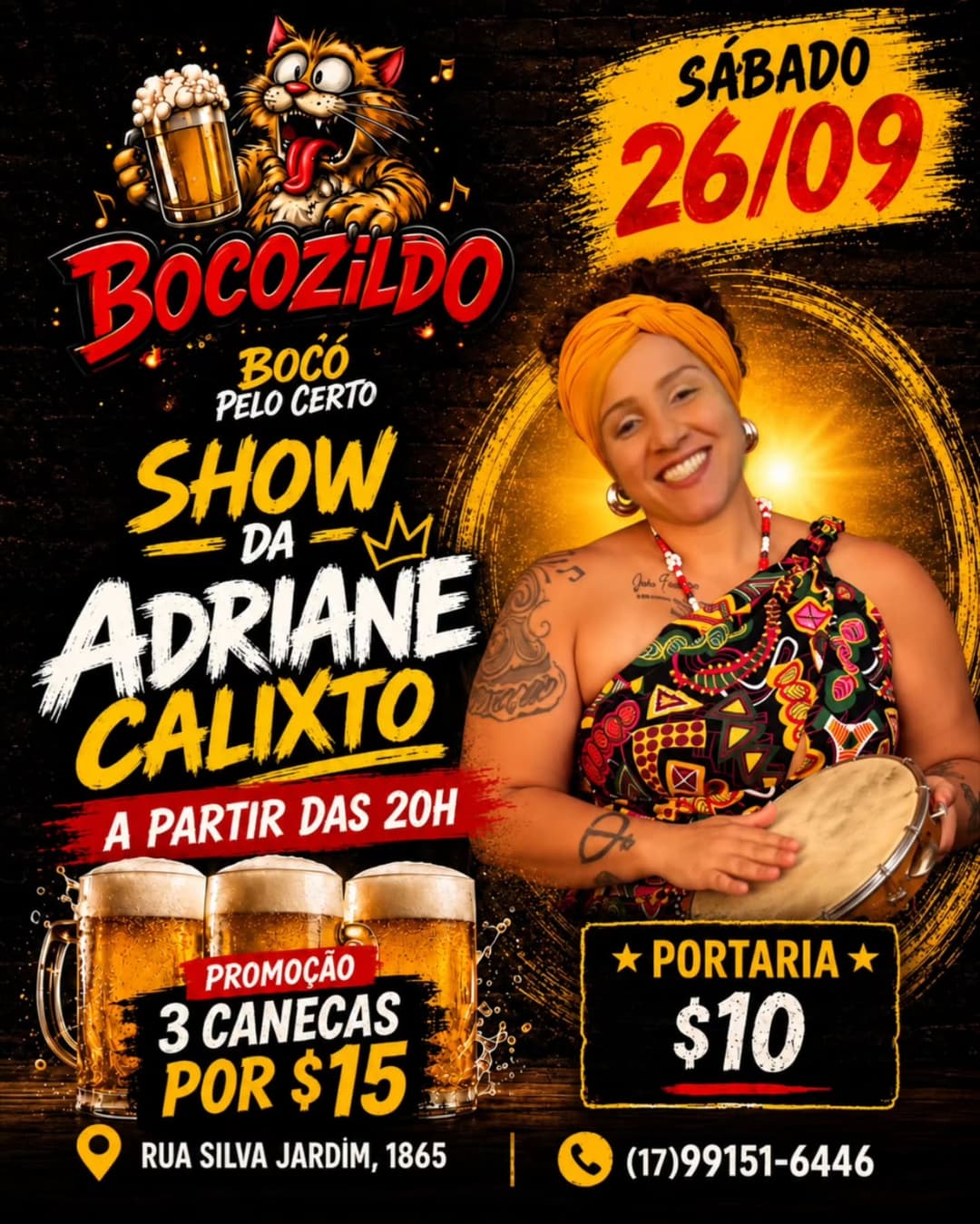 Flyer de Adriane Calixto