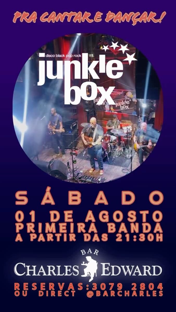 Flyer de Remake e Banda Junkie Box