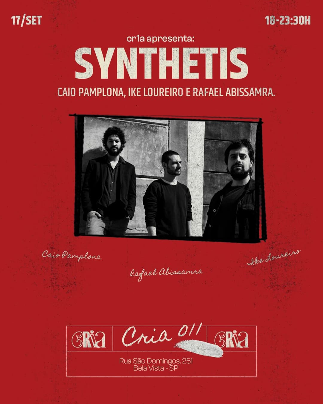 Flyer de Trio Loureiro Pamplona Abissamra