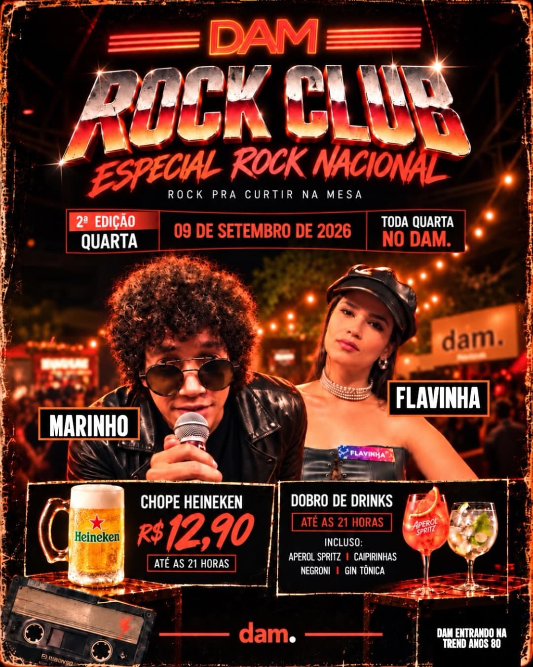 Flyer de Marinho e Flavinha
