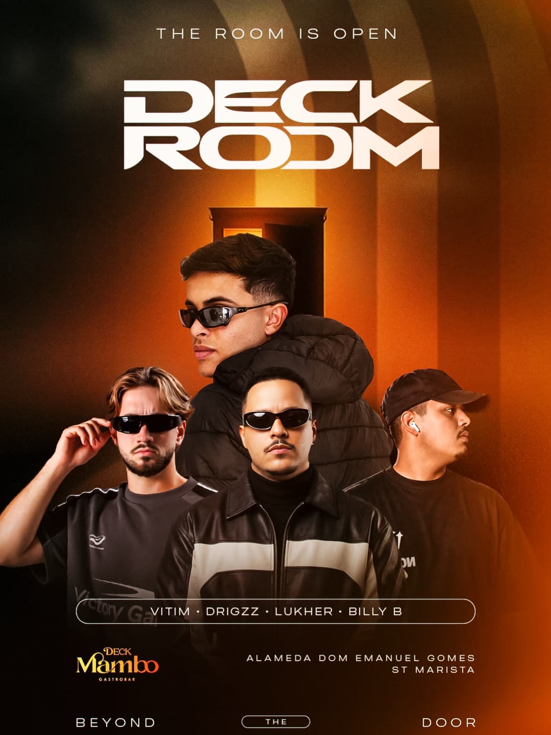 Flyer de Sunse2t, Vitim, Drigzz, Lukher e Billy B