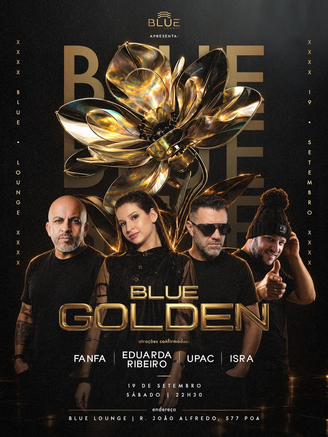 Flyer de Fanfa, Eduarda Ribeiro, UPAC e Isra