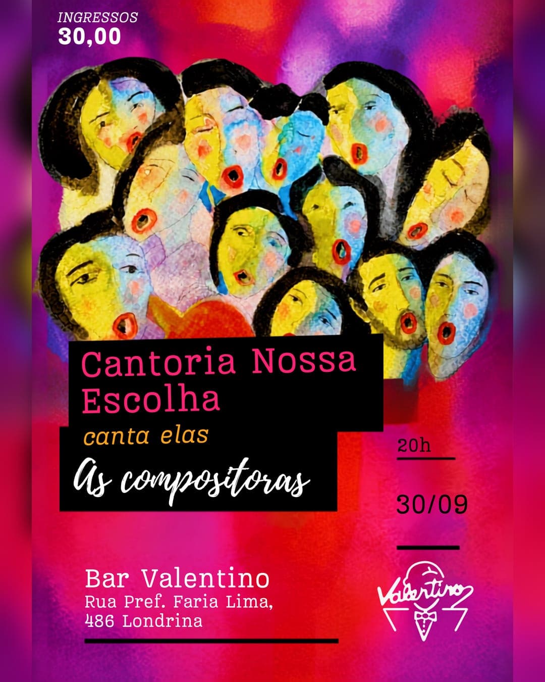 Flyer de Cantoria Nossa Escolha