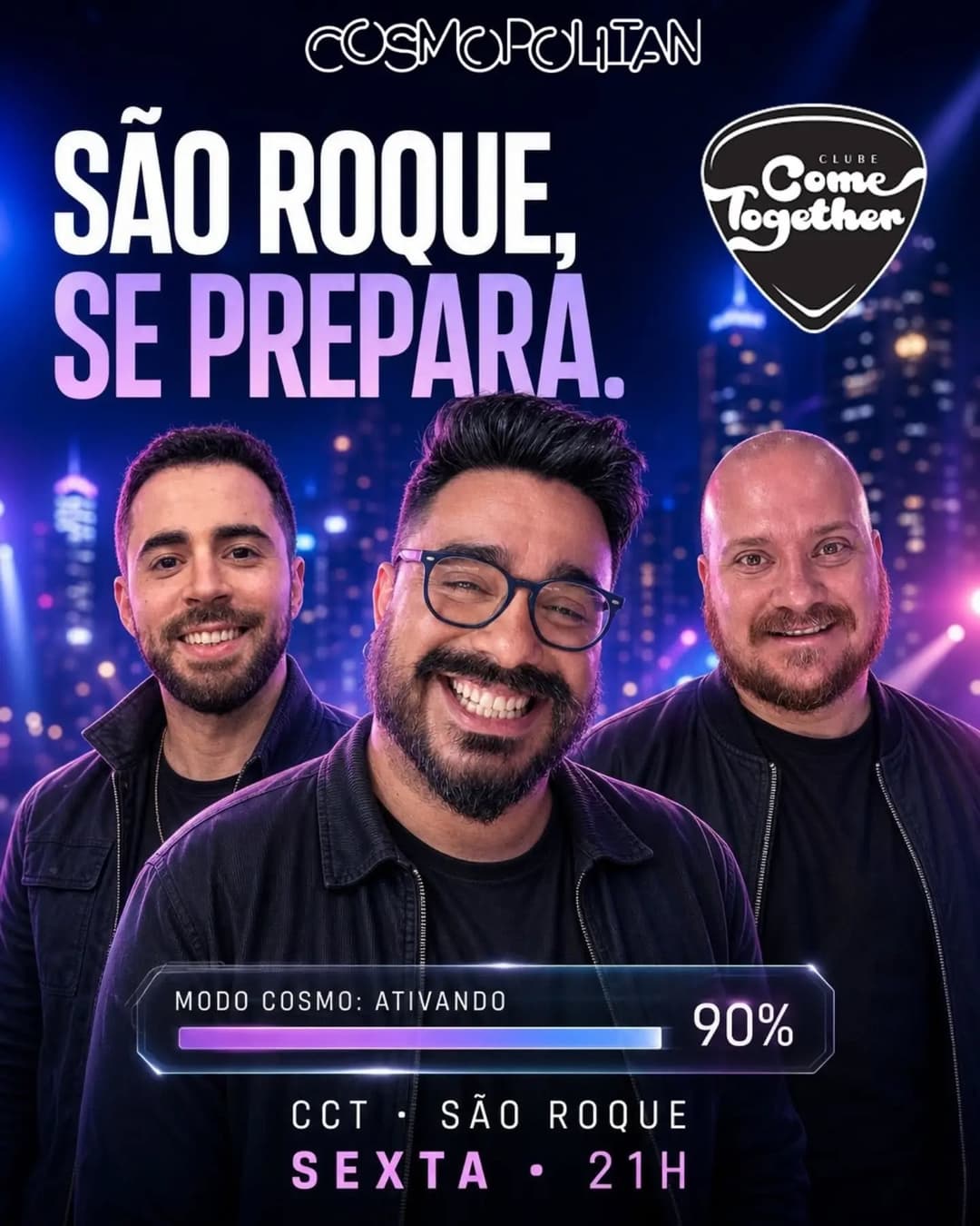 Flyer de Banda Cosmopolitan e Cosmopolitan