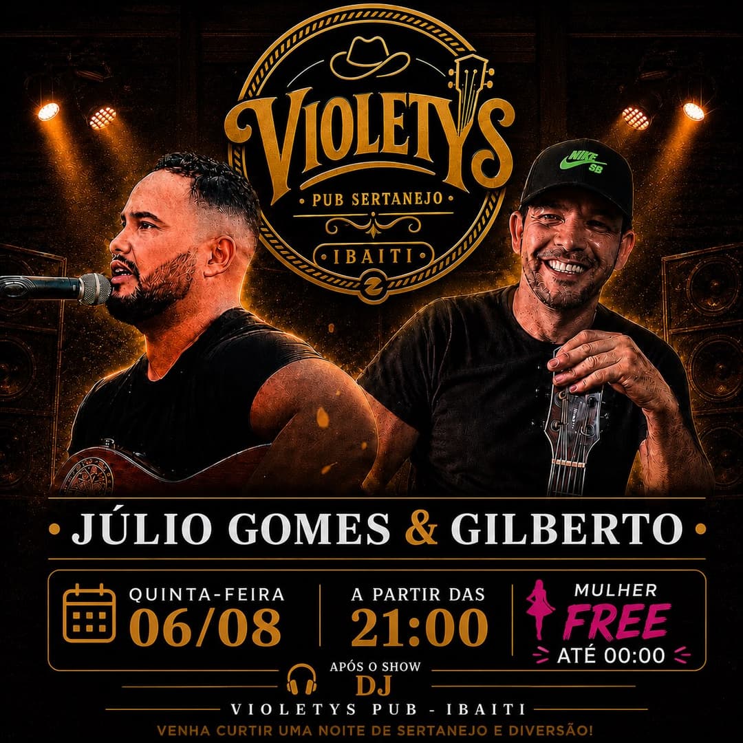 Flyer de Júlio Gomes & Gilberto