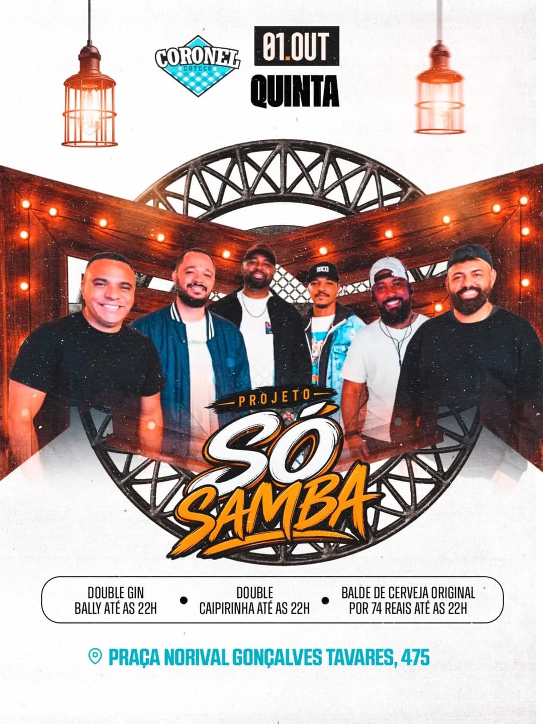 Flyer de Projeto Só Samba