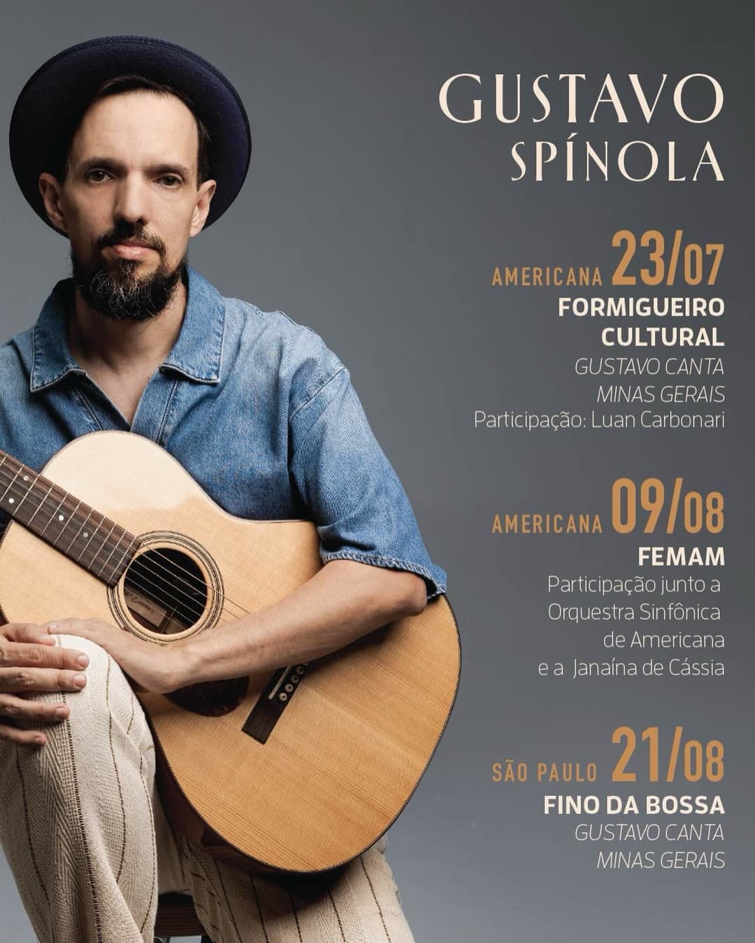 Flyer de Gustavo Spínola